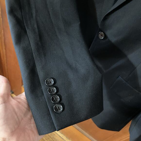 J. Crew Men’s Thompson Suit Jacket 40R Wool Black Blazer Formal Wedding Prom - Picture 3 of 8